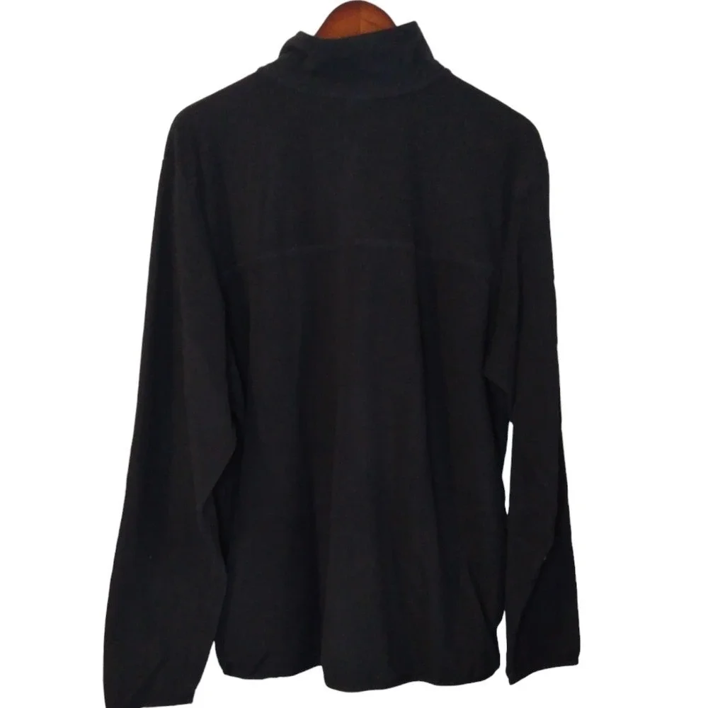 The North Face Black Fleeced 1/4 zip-up Sweater XL